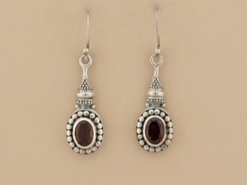 Garnet Ornate Dangle