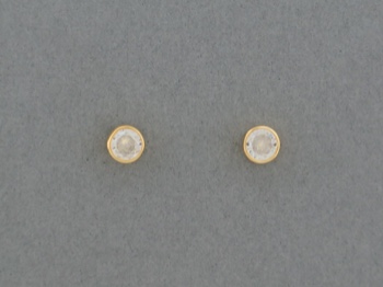Gold Vermeil CZ Post
