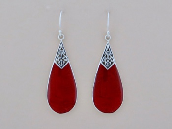 Coral Tear Dangles