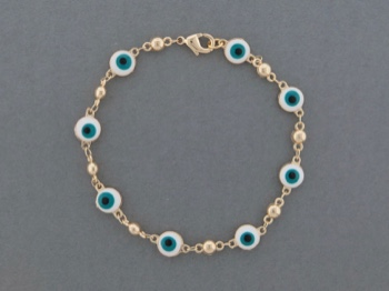 Eye Bead Linked Bracelet