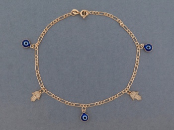 Eye Bead Linked Anklet