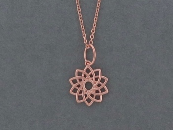 Rose Silver Flower of Life