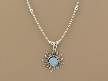 Opal Sun Necklace