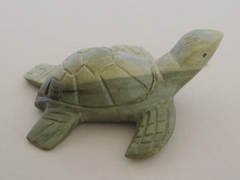 Baby Turtle Hatchling Handcarved Hibiscus Wood