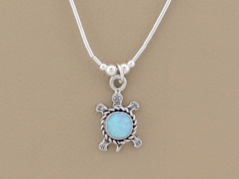 Opal Turtle Necklace