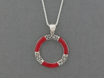 Inlaid Circle Necklace