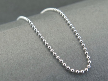 Chain Sterling Bead 18in