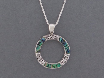 Inlaid Circle Necklace