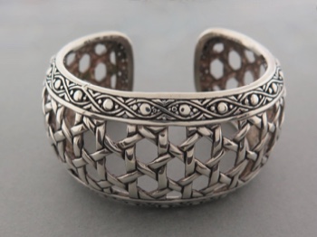 Sterling Weave Cuff