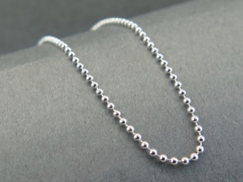 Chain, Sterling Bead 16in