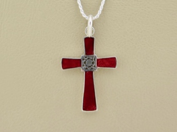 Coral Cross Necklace